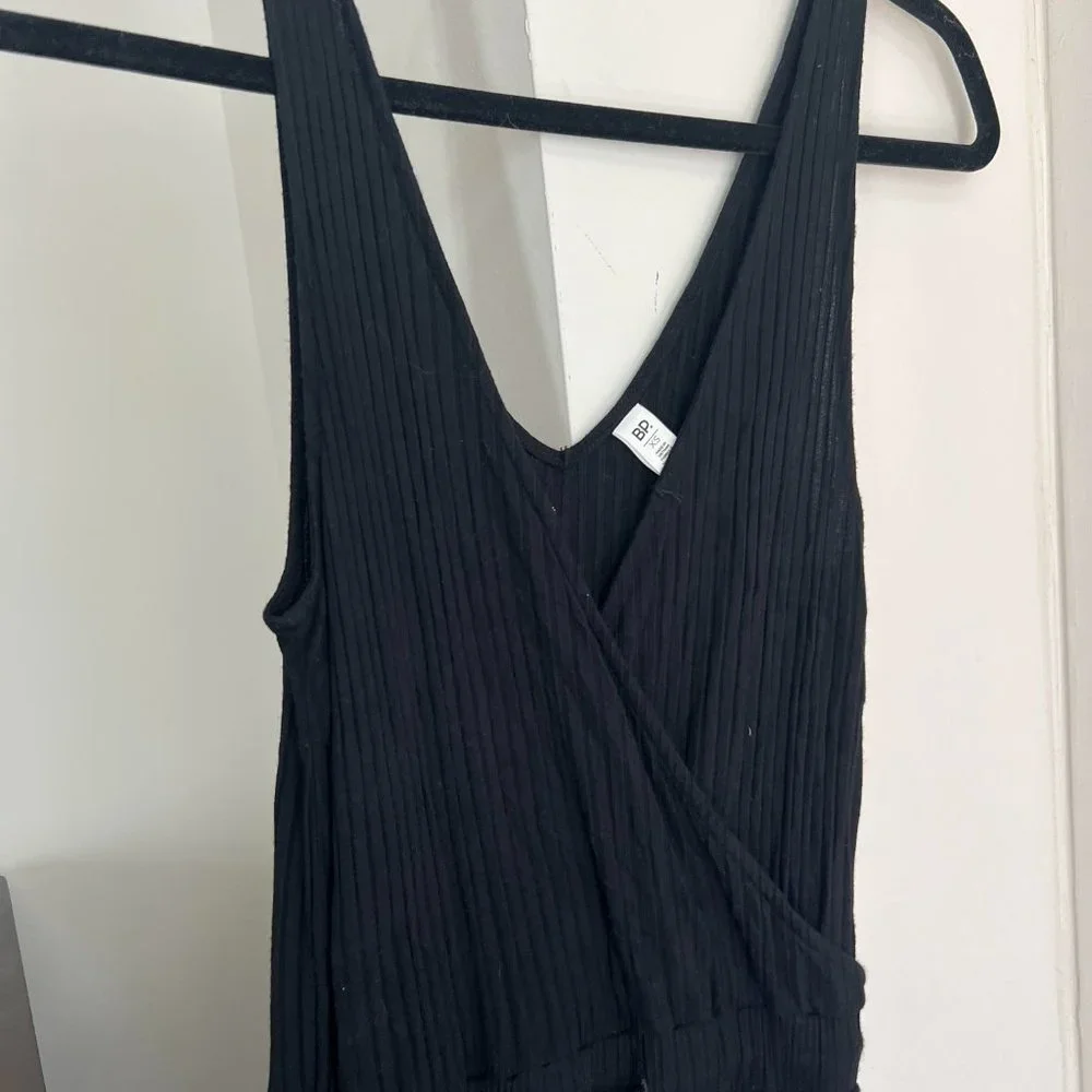 BP. Black Wide Leg Rib Jumpsuit Size XS - Picture 5 of 8